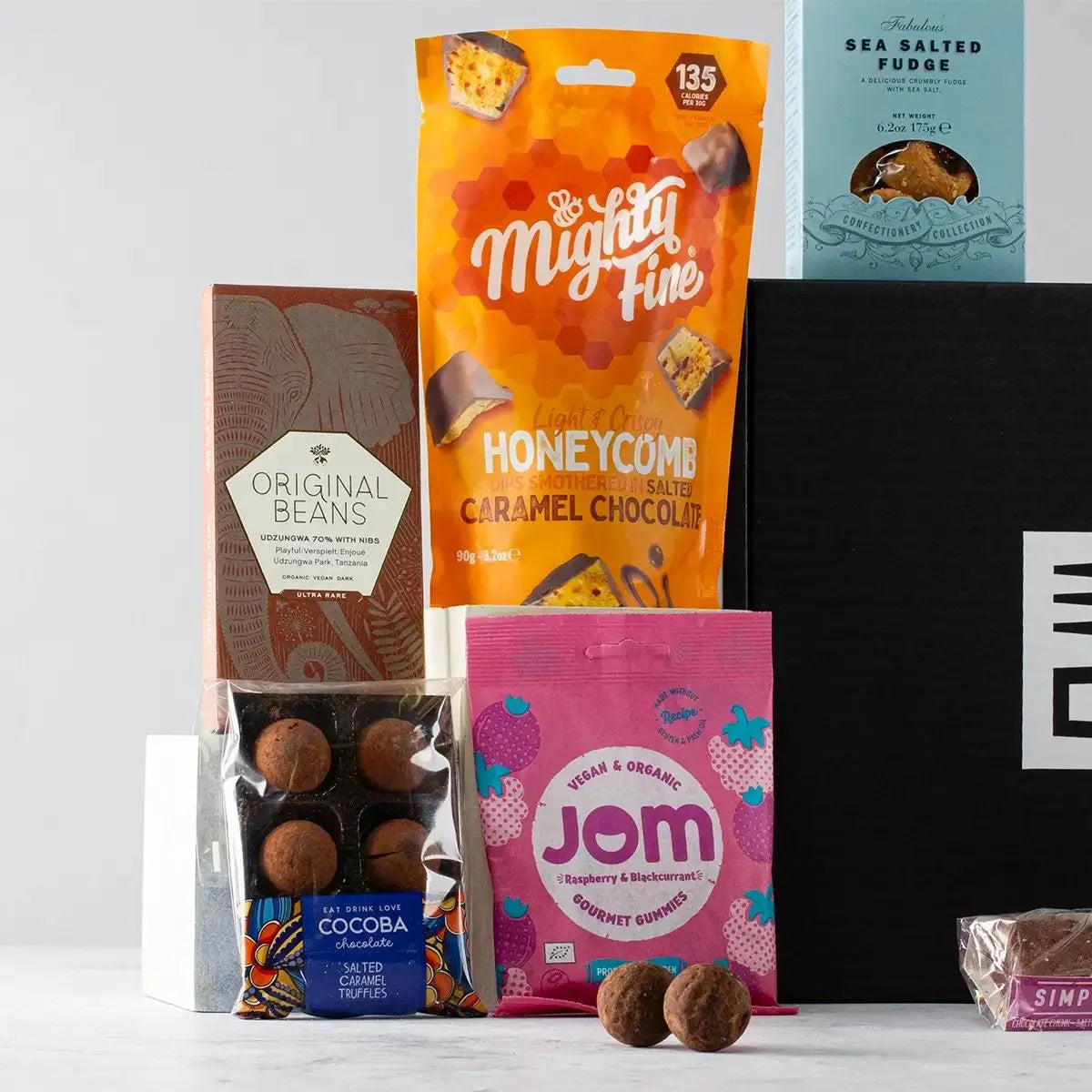 Artisan Sweets Hamper including Popcorn, Fudge and Chocolate Spirit Journeys Gifts