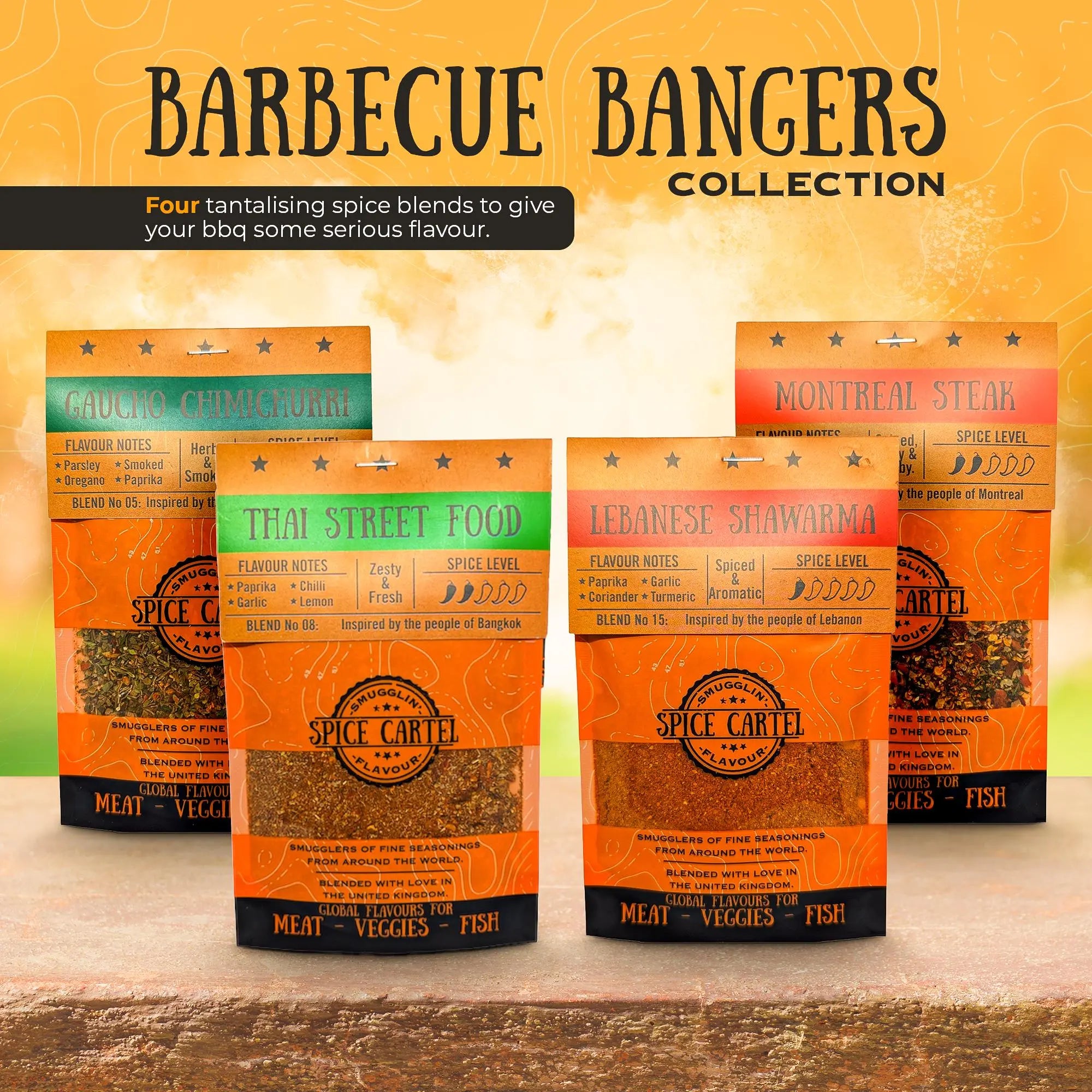 BBQ Bangers Gift Box | BBQ Rubs From Around The World Spice Cartel