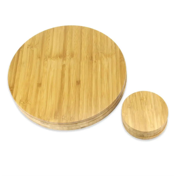 Bamboo Circle Placemats & Coasters - Set of 4 | M&W Maison & White