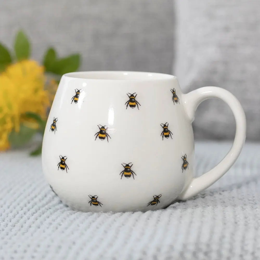 Bee Print Rounded Mug Gloriously Good