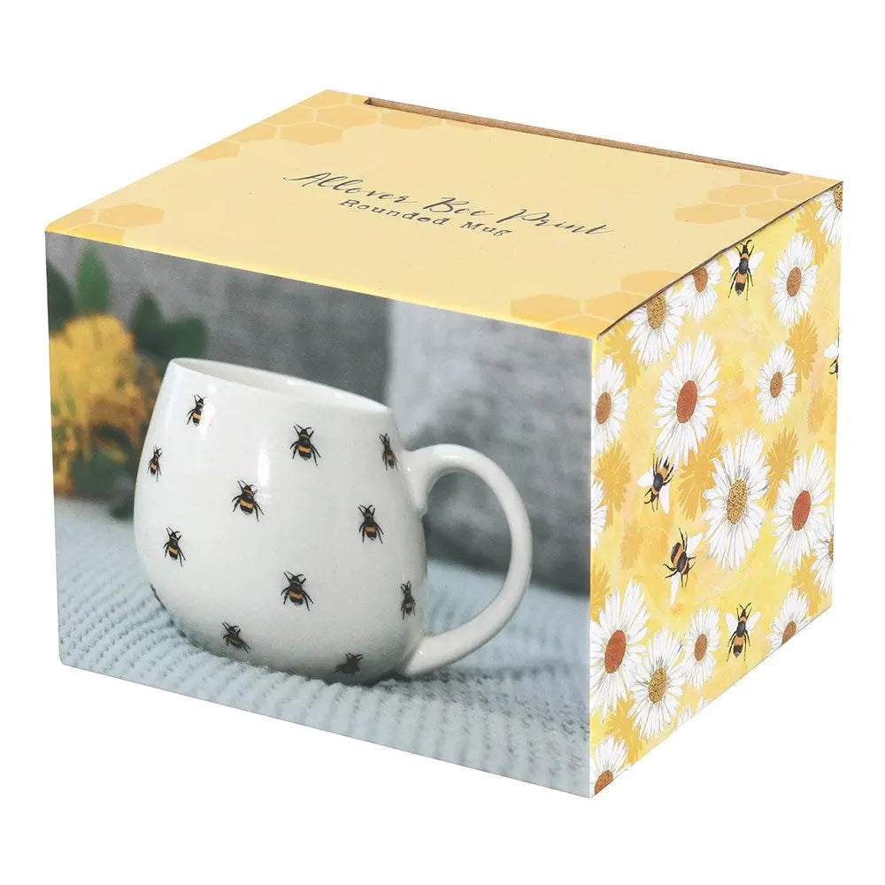 Bee Print Rounded Mug Gloriously Good