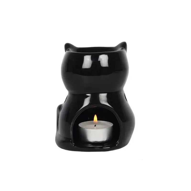 Black Cat Oil Burner Spirit Journeys Gifts