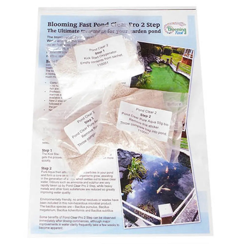 Blooming Fast Pond Clear Pro 2 Step Pack - Medium You Garden