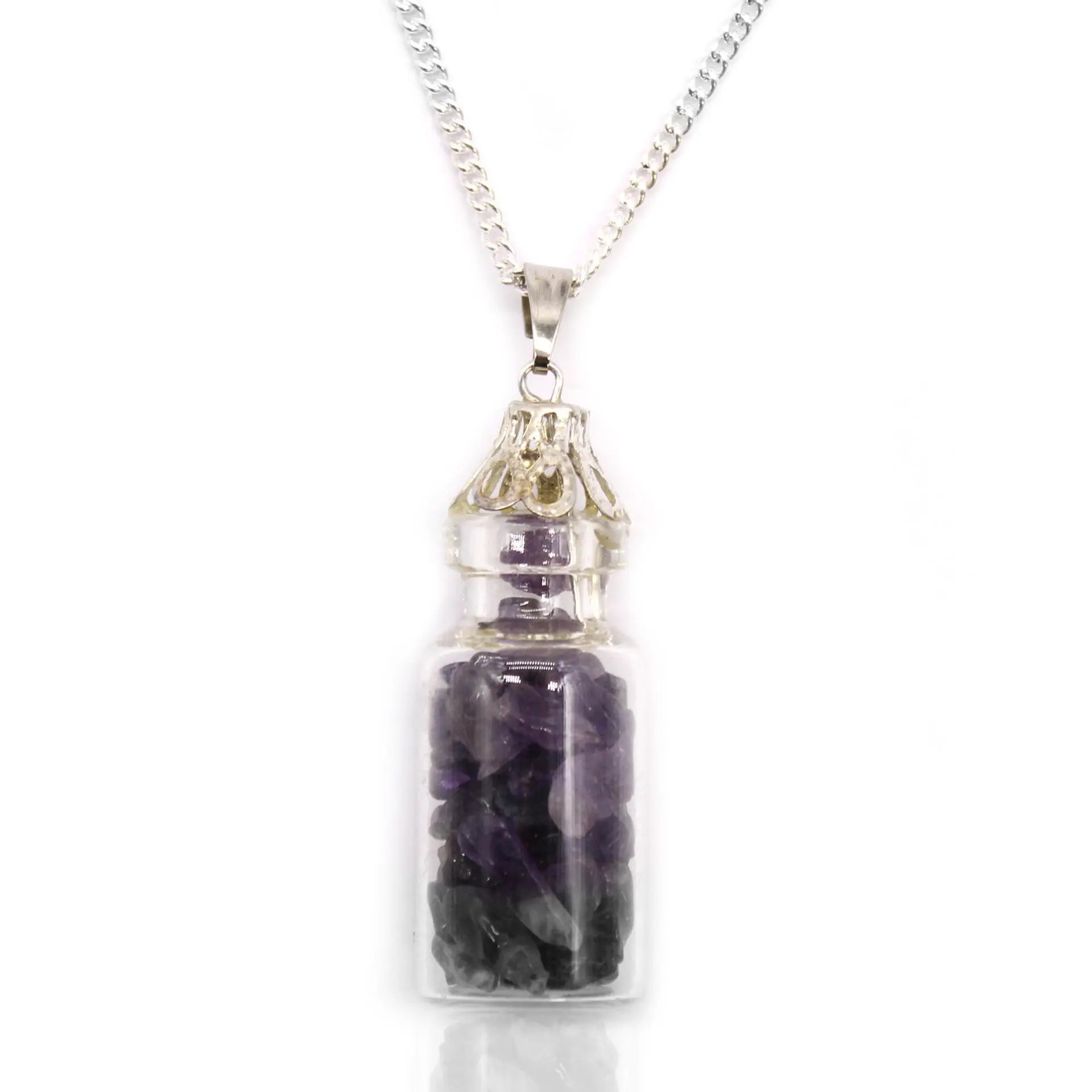 Bottled Gemstones Necklace - Amethyst Spirit Journeys Gifts