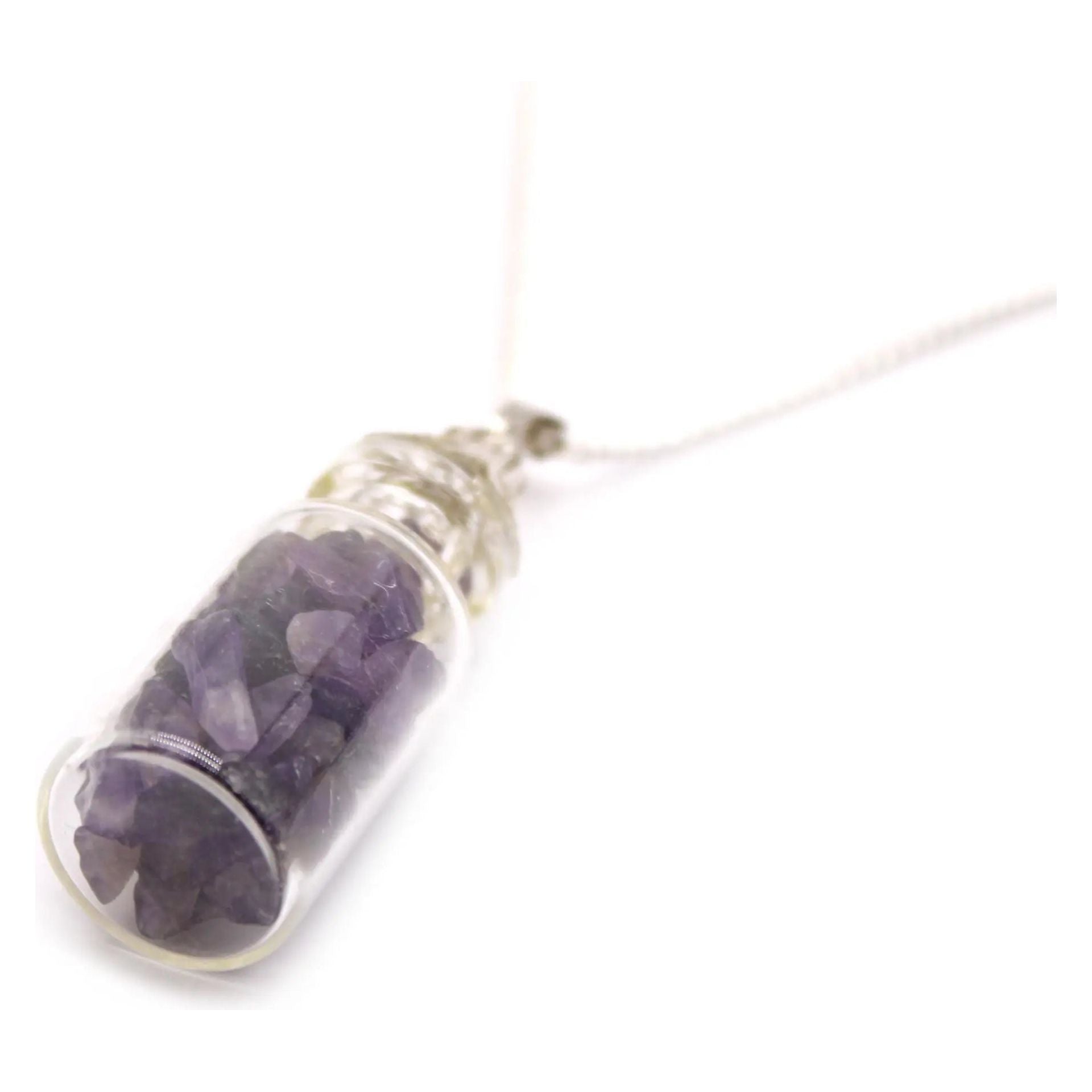 Bottled Gemstones Necklace - Amethyst Spirit Journeys Gifts