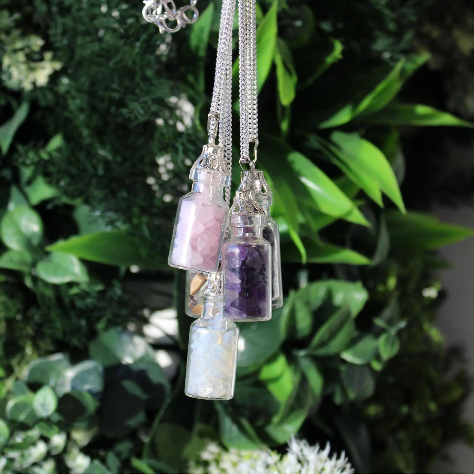 Bottled Gemstones Necklace - Amethyst Spirit Journeys Gifts