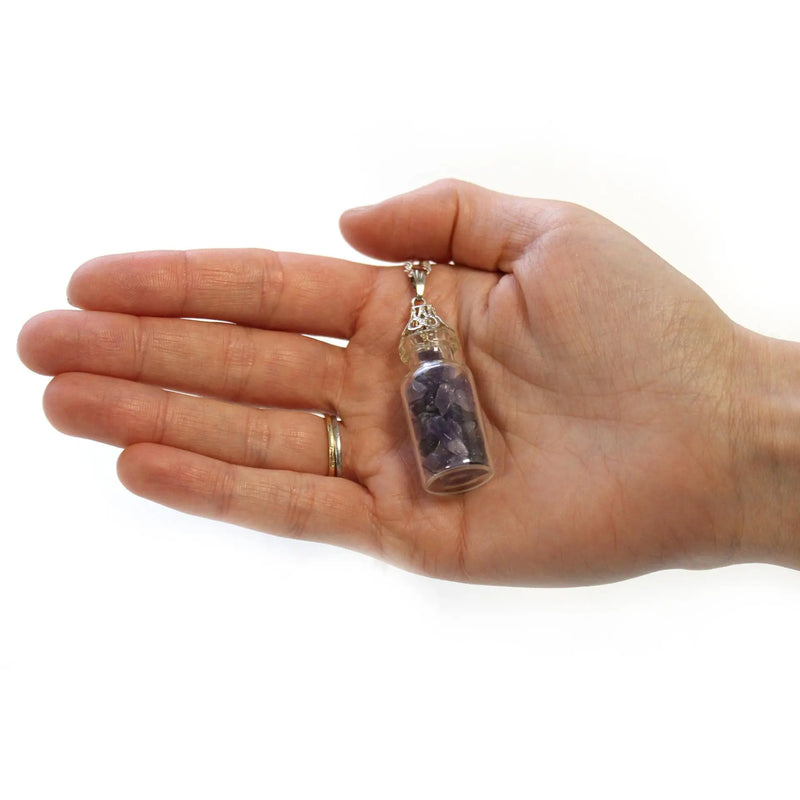 Bottled Gemstones Necklace - Amethyst Spirit Journeys Gifts
