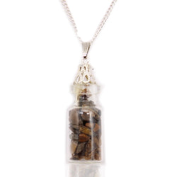 Bottled Gemstones Necklace - Tiger Eye Spirit Journeys Gifts