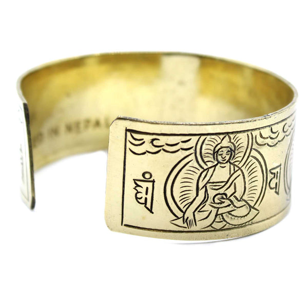 Brass Tibetan Bracelet - Five Buddha Spirit Journeys