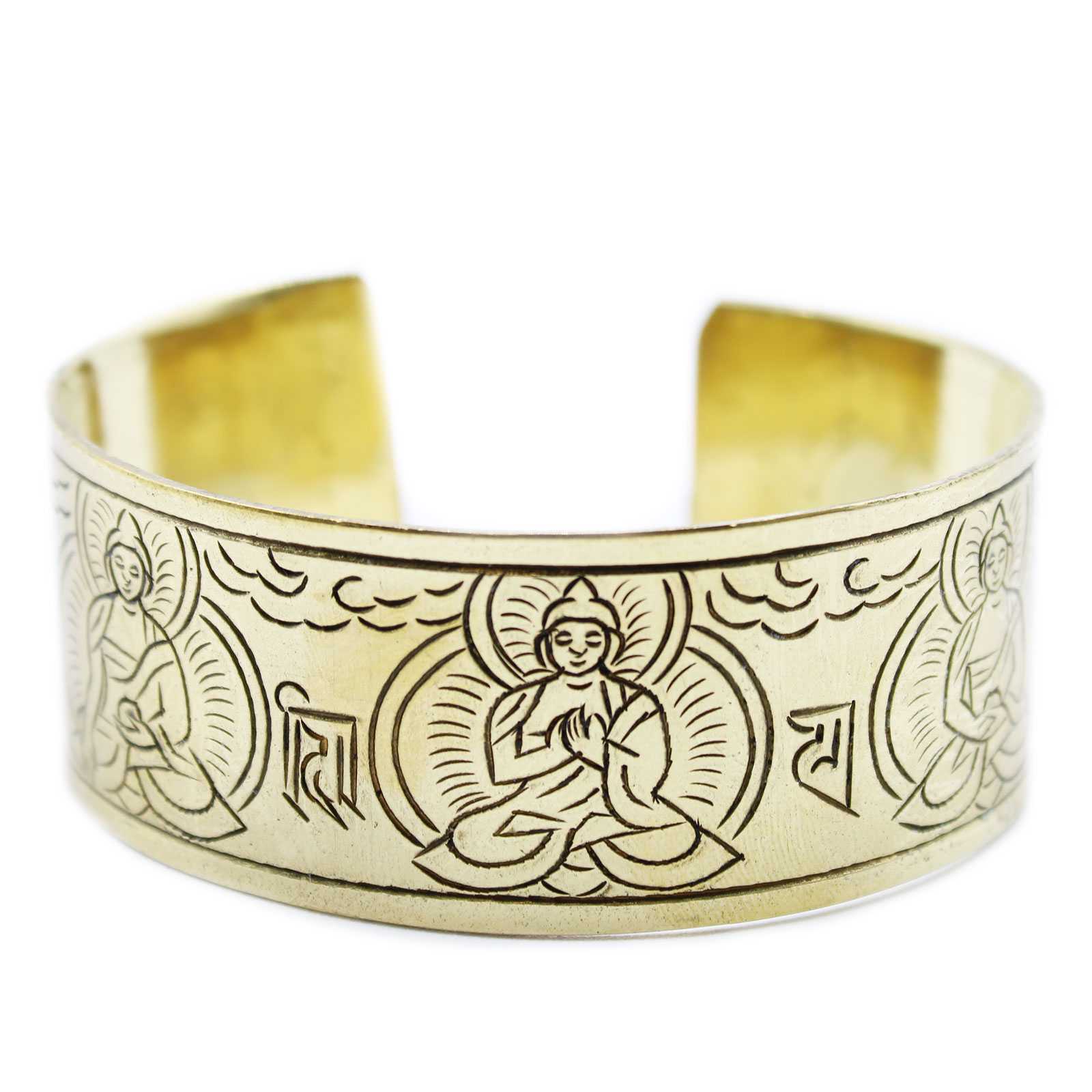 Brass Tibetan Bracelet - Five Buddha Spirit Journeys