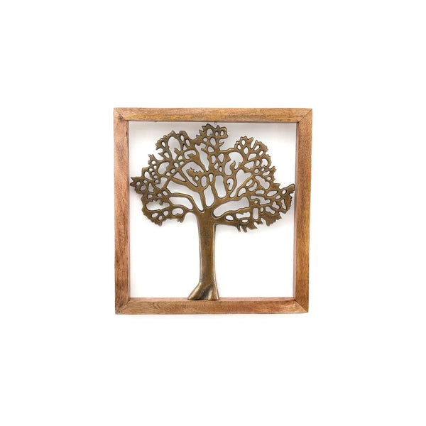Brass Tree Of Life In Wooden Frame Spirit Journeys Gifts