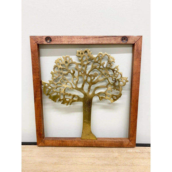 Brass Tree Of Life In Wooden Frame Spirit Journeys Gifts