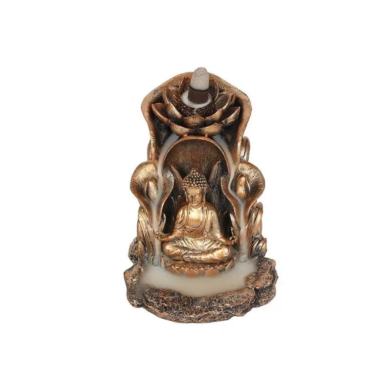 Bronze Buddha Backflow Incense Burner Spirit Journeys Gifts