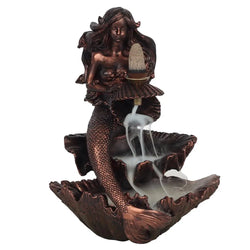 Bronze Effect Mermaid Backflow Incense Burner Spirit Journeys Gifts