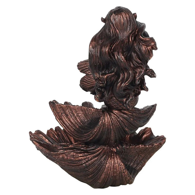 Bronze Effect Mermaid Backflow Incense Burner Unbranded
