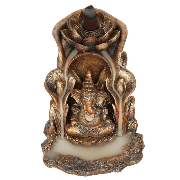 Bronze Ganesh Backflow Incense Burner Unbranded