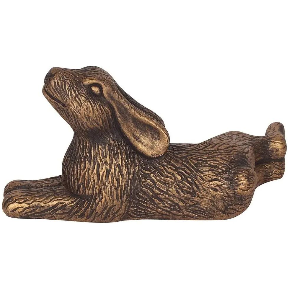 Bronze Terracotta Hare Garden Ornament Gloriously Good