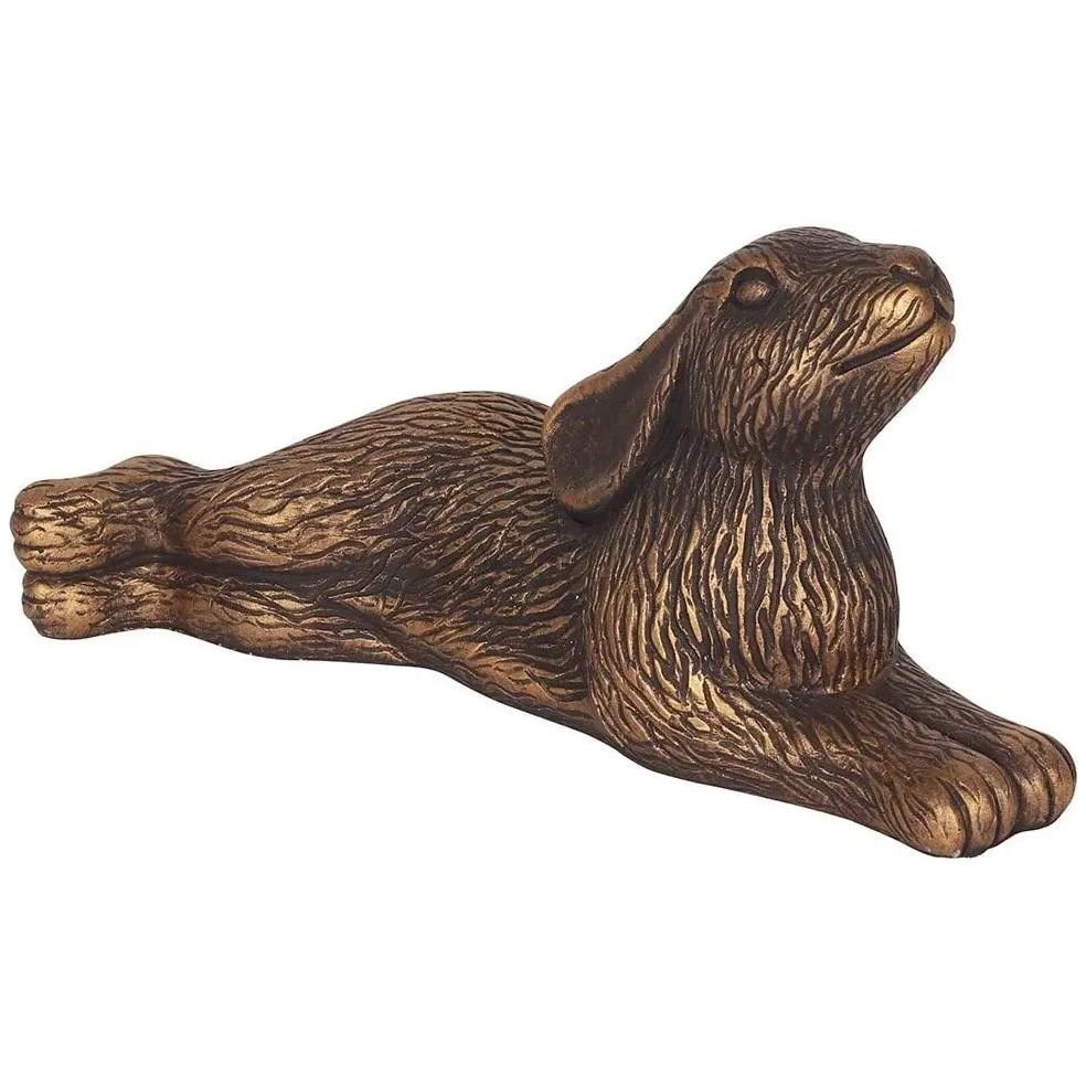 Bronze Terracotta Hare Garden Ornament Gloriously Good