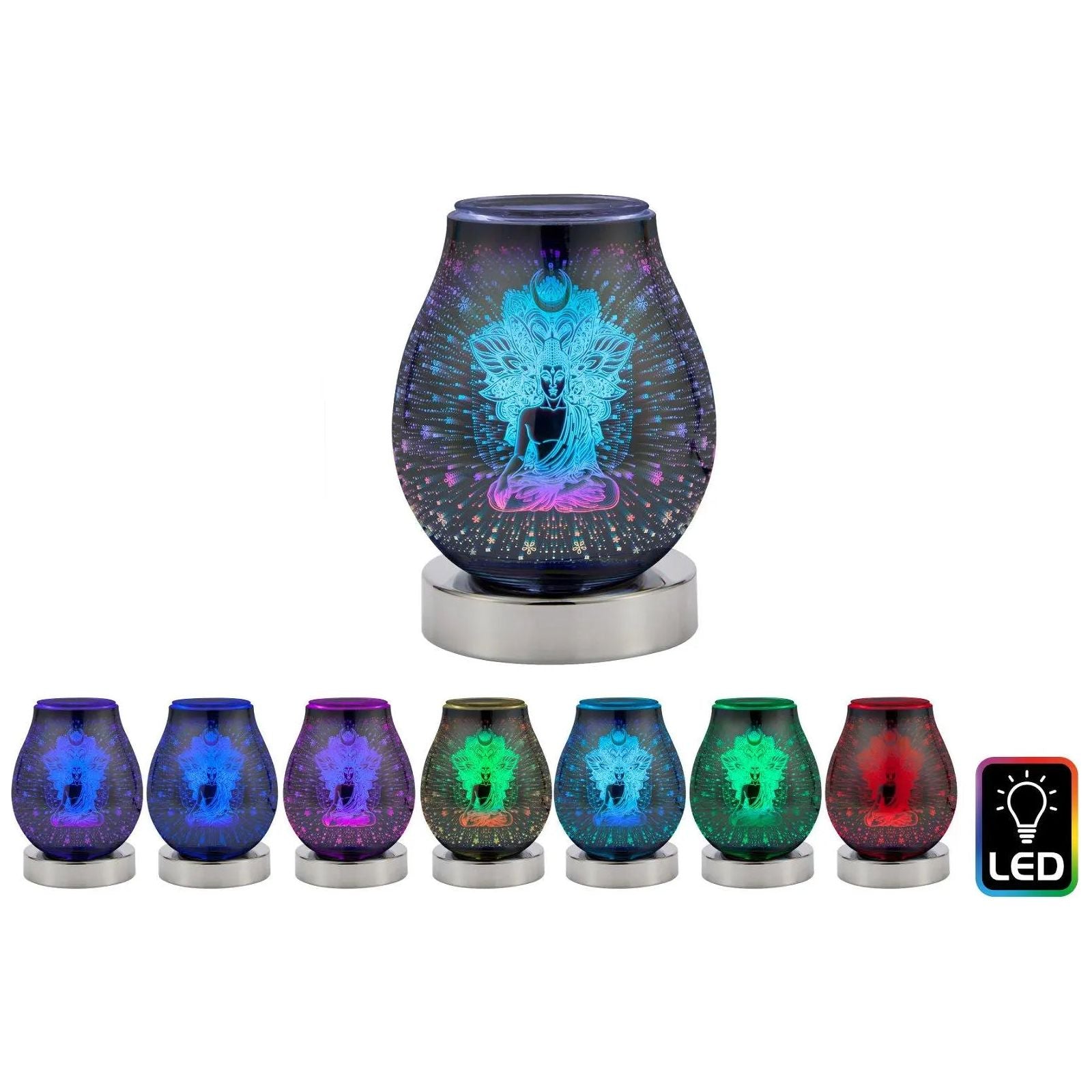 Buddha Oval LED Oil Burner Spirit Journeys Gifts