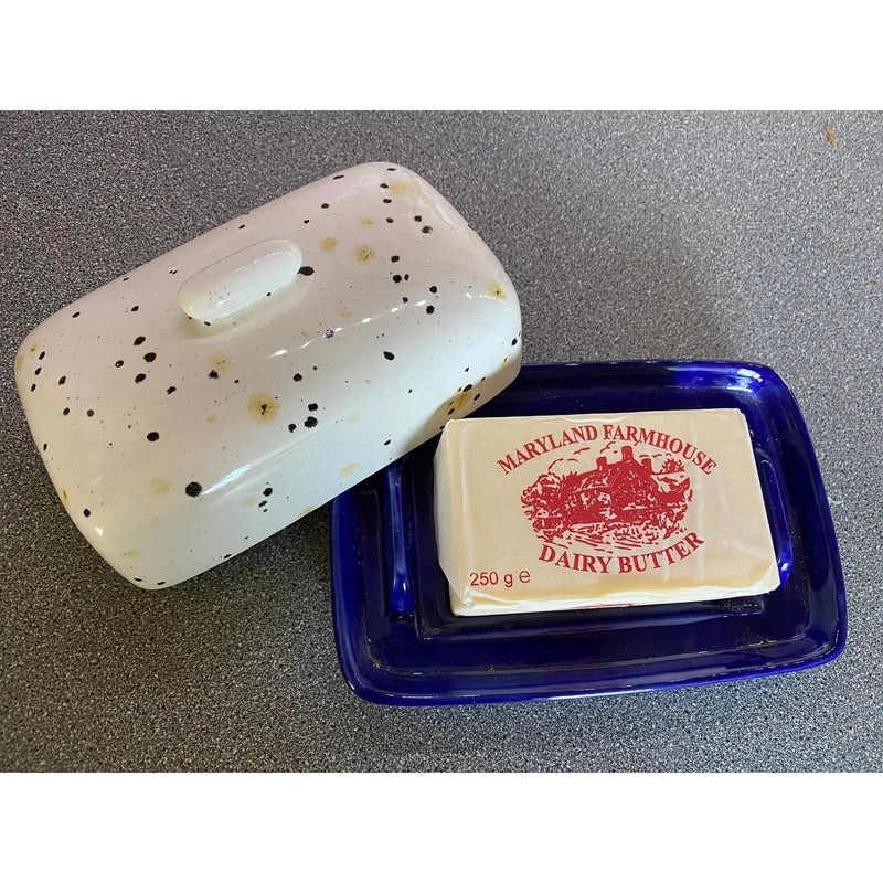 Butter Dish and Sugar Bowl Set - Confetti Glaze Spirit Journeys Gifts