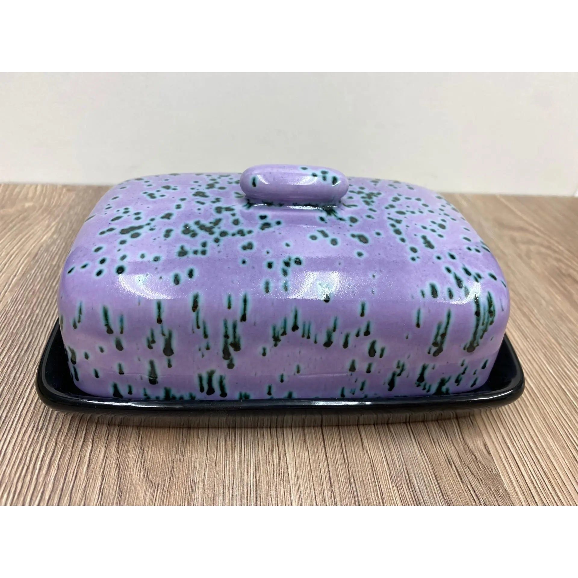 Butter Dish and Sugar Bowl Set - Speckled Purple Spirit Journeys Gifts