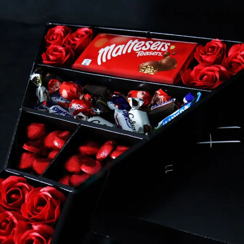 Celebrations Signature Chocolate Bouquet With Red Roses HamperWell