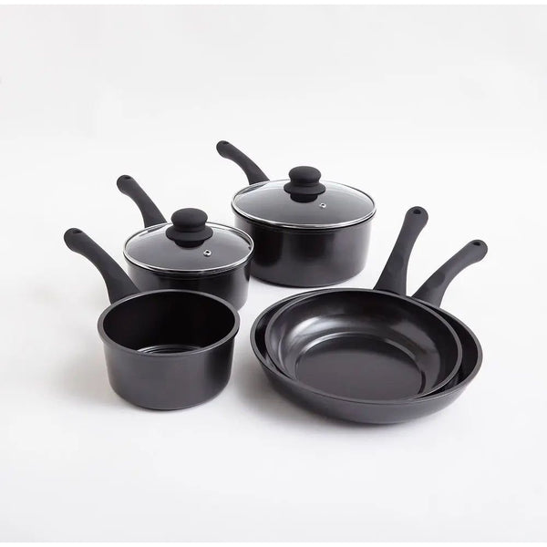 Cermalon 5 Piece Black Carbon Steel Cookware Set Cermalon