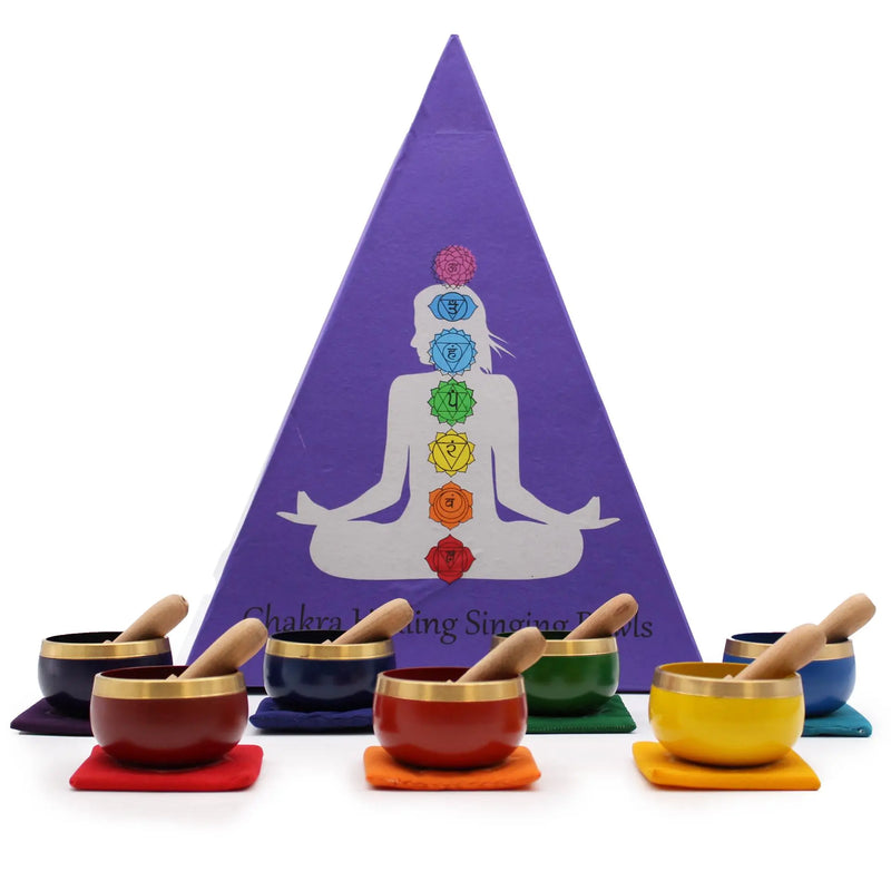 Chakra Pyramid Singing Bowl Gift Set Spirit Journeys Gifts