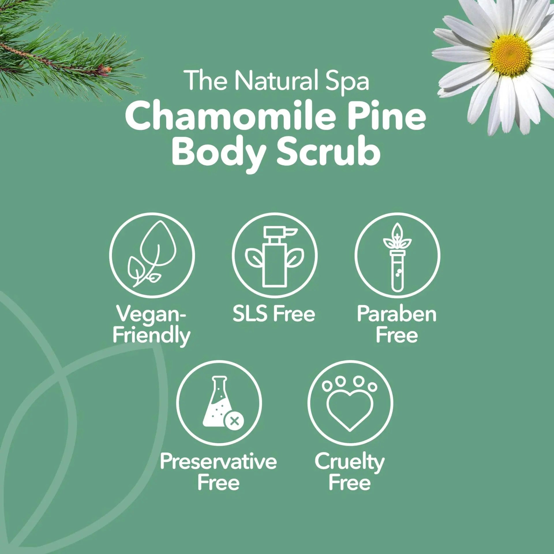 Chamomile Pine Body Scrub - 3 different size option Spirit Journeys Gifts