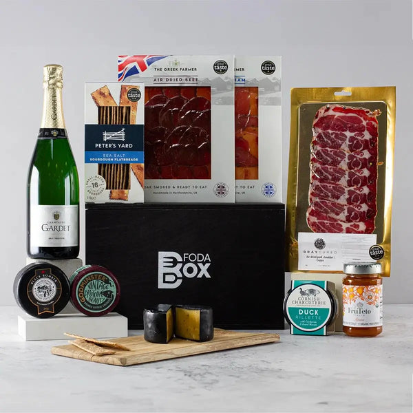 Champagne, Charcuterie and Cheese Hamper Spirit Journeys Gifts