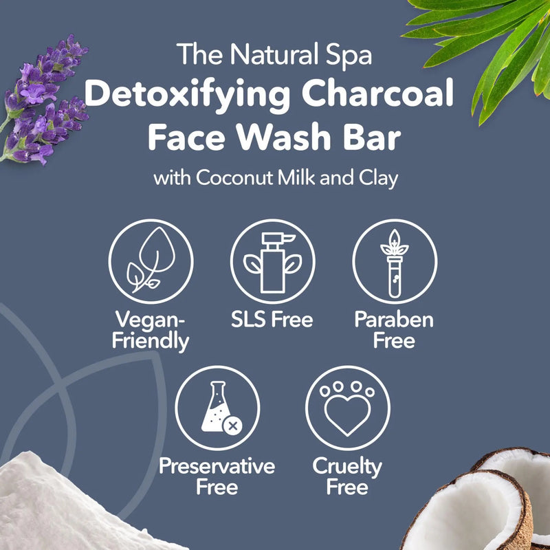 Charcoal Face Wash Bar - naturally detoxifying Spirit Journeys Gifts