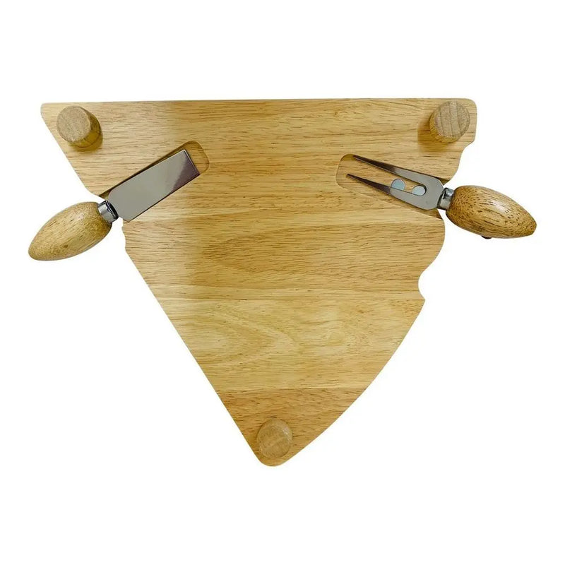 Cheeseboard Wedge Shape with Mouse Knives gekofaire