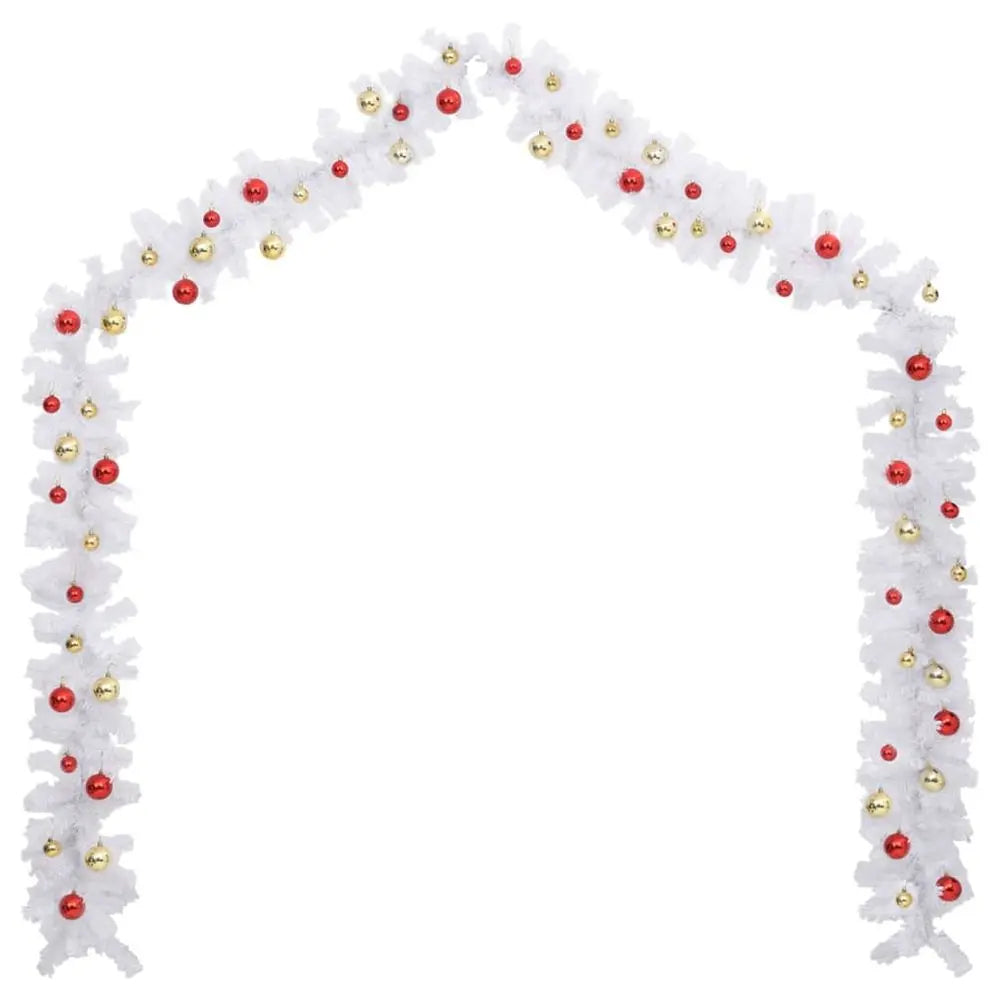 Christmas Garland Decorated with Baubles 5 m to 10 m vidaXL