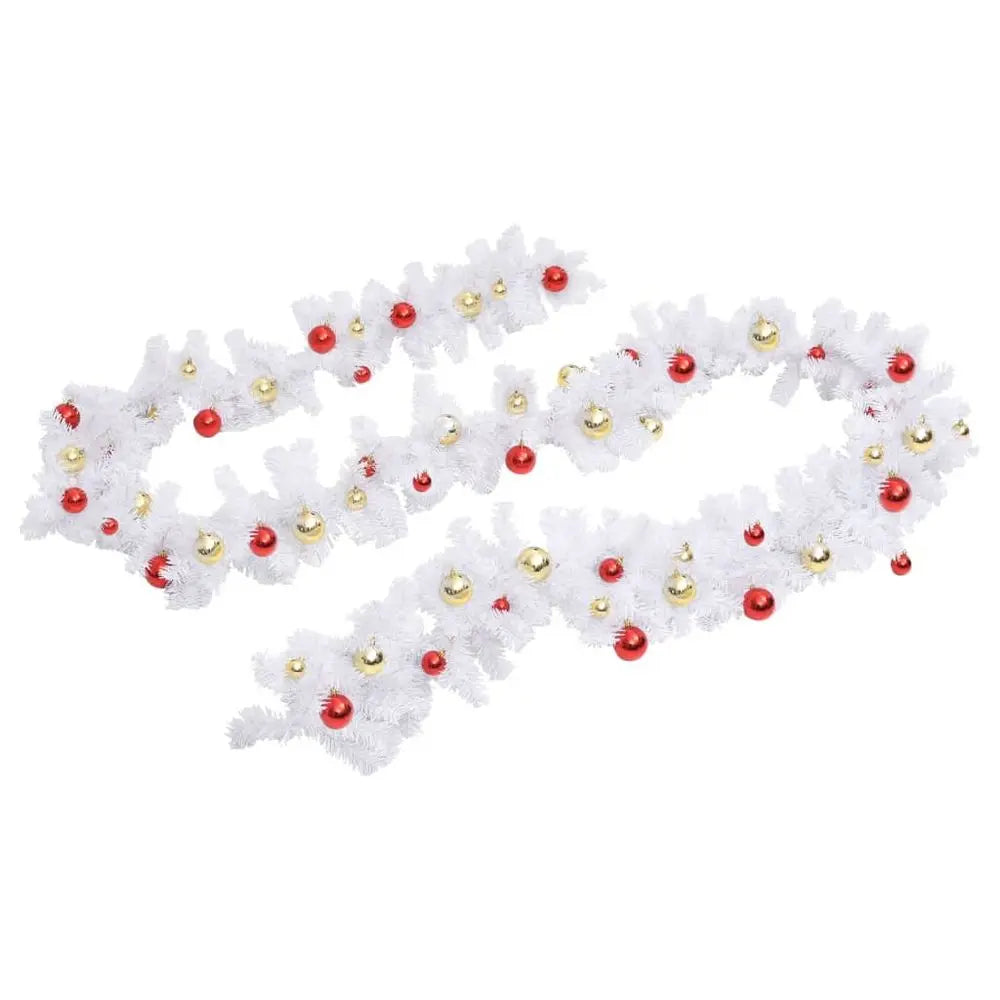 Christmas Garland Decorated with Baubles 5 m to 10 m vidaXL