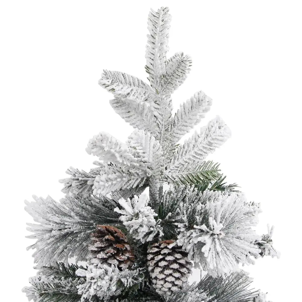 Christmas Tree with Flocked Snow&Cones 120 cm to 225cm PVC&PE vidaXL