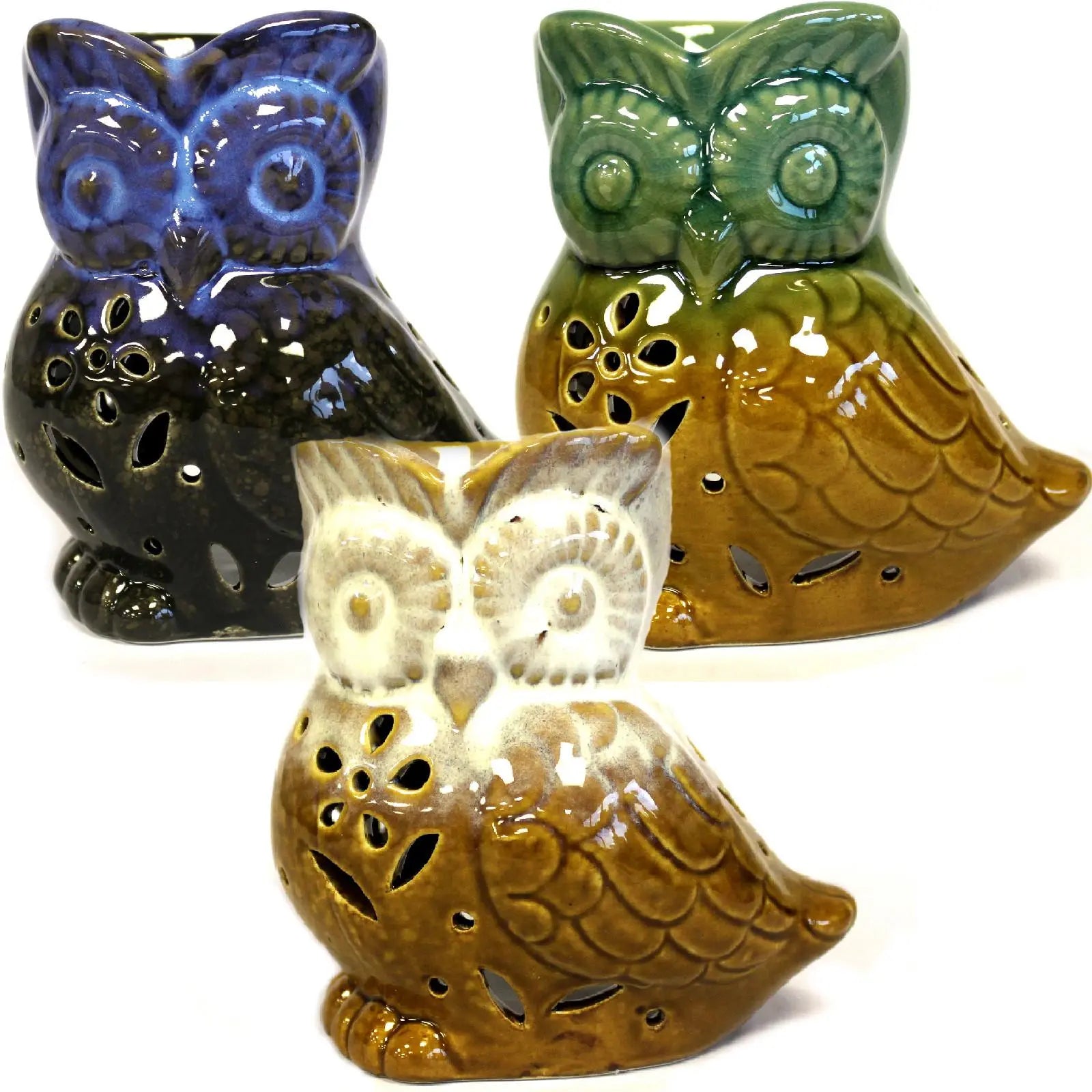 Classic Rustic Oil Burner - Owl (assorted) Spirit Journeys Gifts