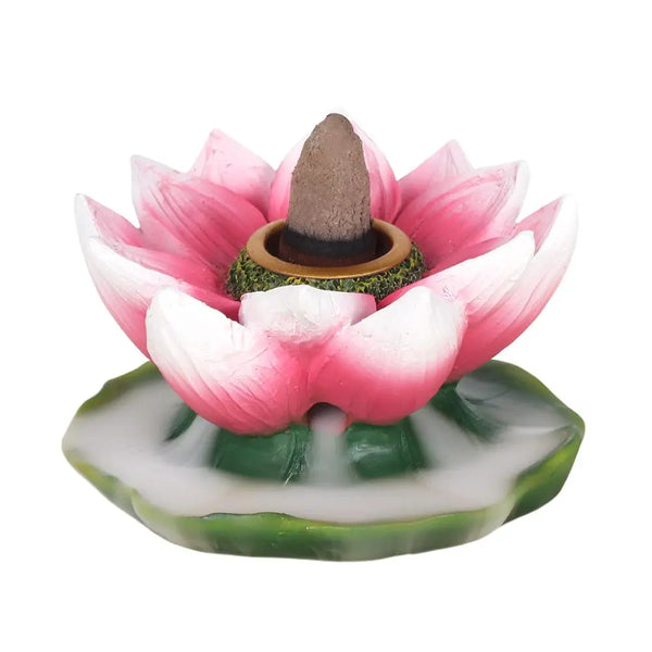 Coloured Lotus Backflow Incense Burner Spirit Journeys Gifts