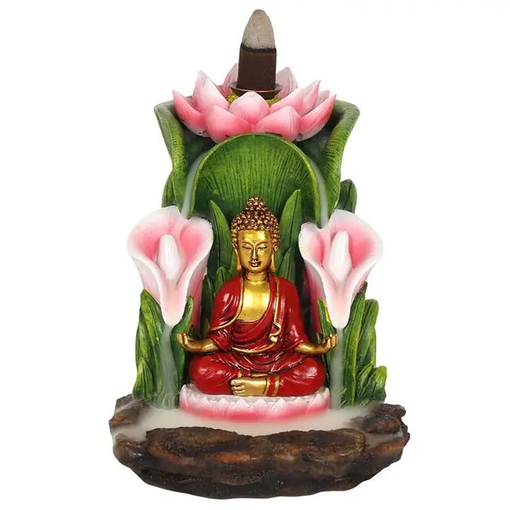 Colourful Buddha Backflow Incense Burner Spirit Journeys Gifts