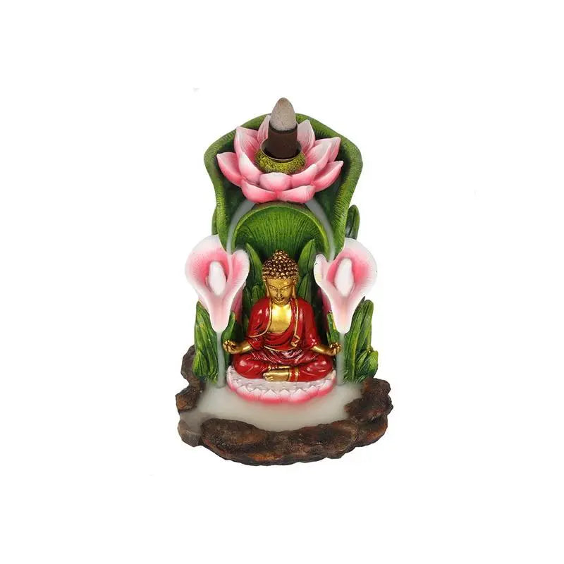 Colourful Buddha Backflow Incense Burner Spirit Journeys Gifts