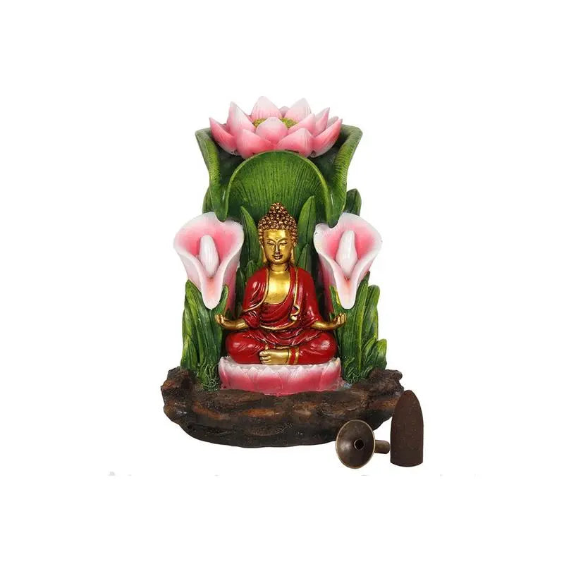 Colourful Buddha Backflow Incense Burner Spirit Journeys Gifts