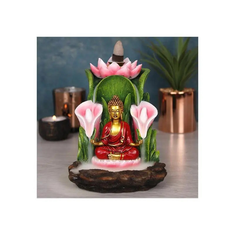 Colourful Buddha Backflow Incense Burner Spirit Journeys Gifts