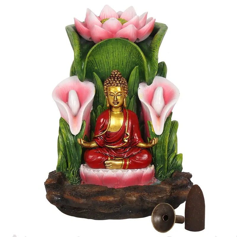 Colourful Buddha Backflow Incense Burner Unbranded