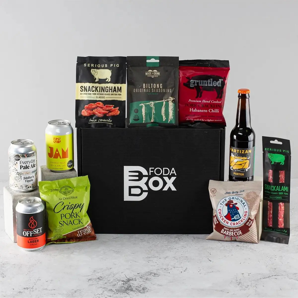 Craft Beer and Meat Snacks Gift Box Spirit Journeys Gifts