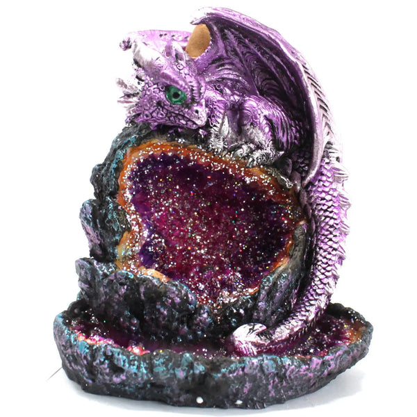 Crystal Cave Purple Dragon LED Backf20 Incense Burner Spirit Journeys Gifts
