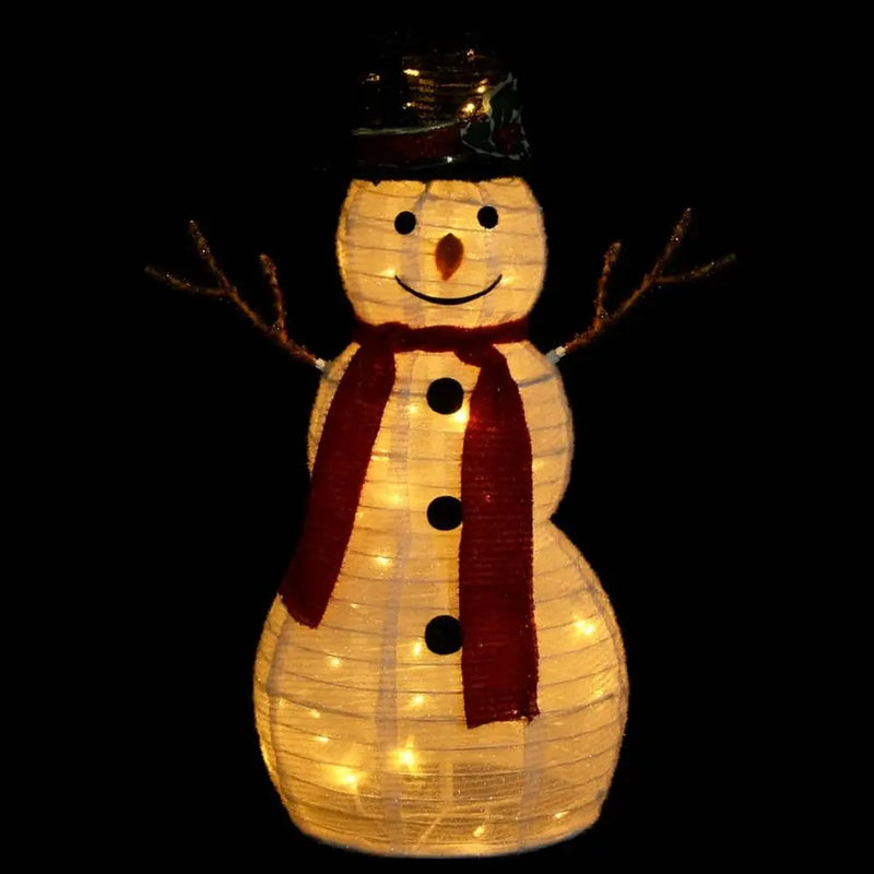 Decorative Christmas Snowman Figure with LED Luxury Fabric 90cm to 180 cm vidaXL