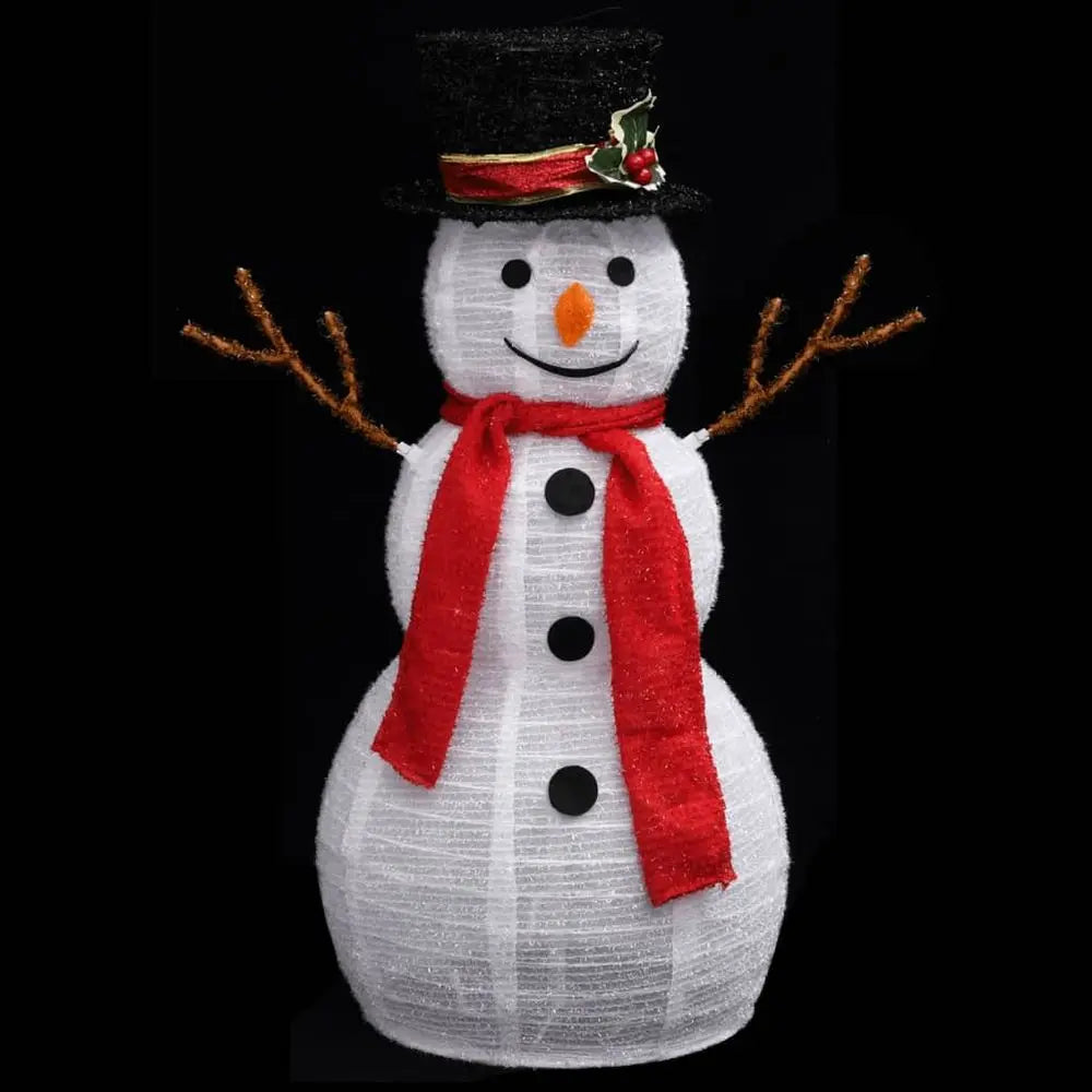 Decorative Christmas Snowman Figure with LED Luxury Fabric 90cm to 180 cm vidaXL