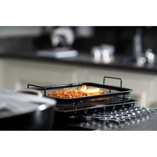 Durastone Professional 2pc Crisper and Oven Tray Family Size Durastone