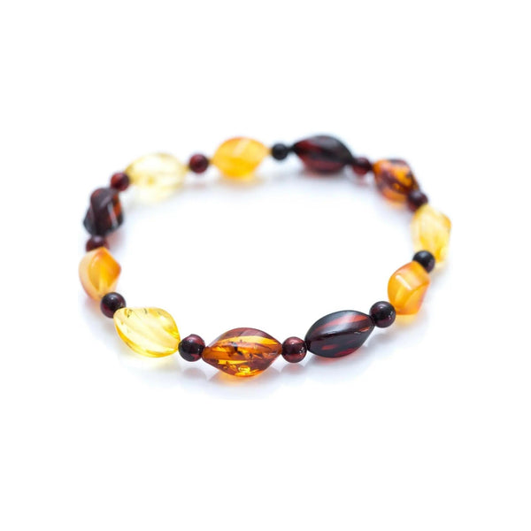 Elegant Multicolour Faceted Amber Bead Bracelet Spirit Journeys Gifts