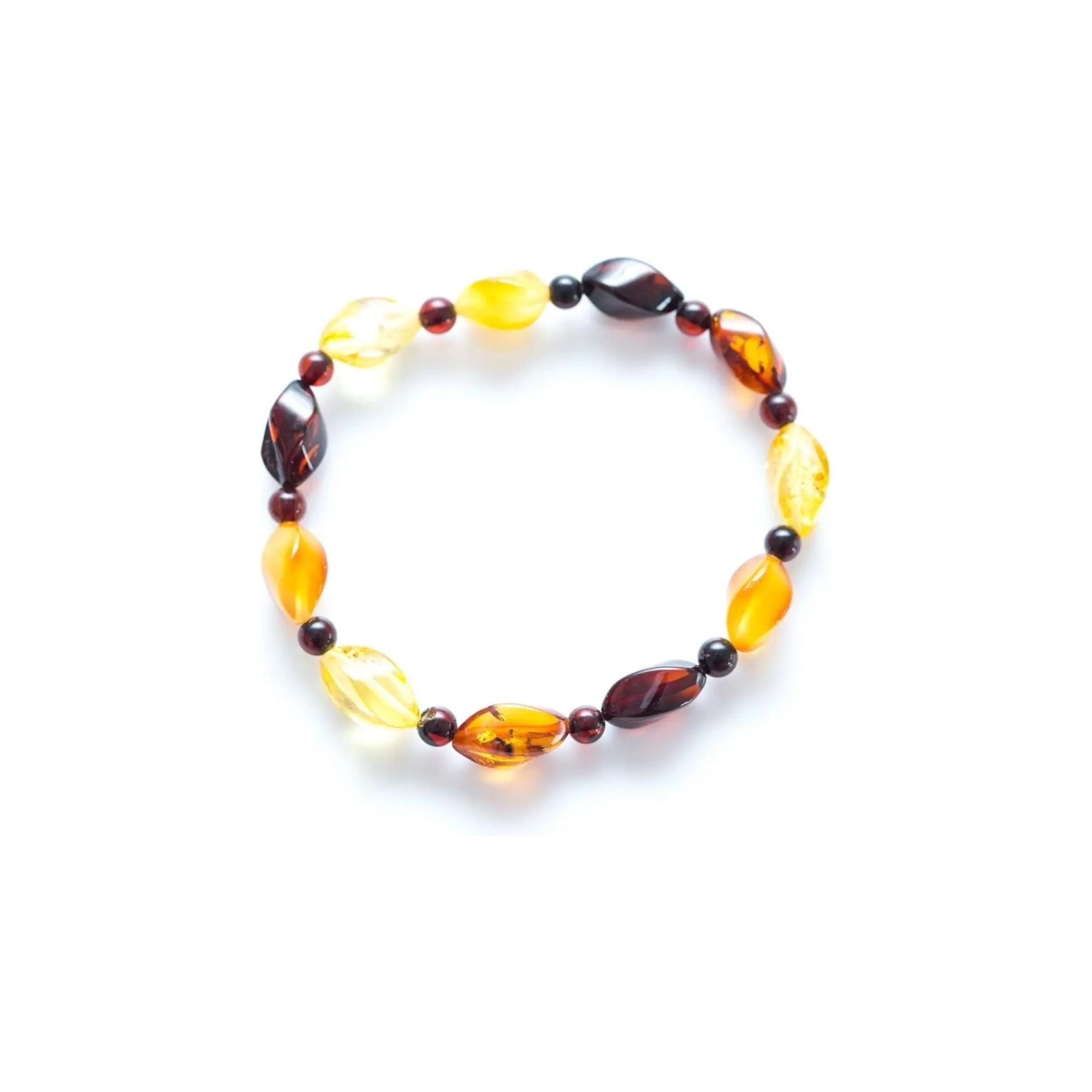 Elegant Multicolour Faceted Amber Bead Bracelet Spirit Journeys Gifts