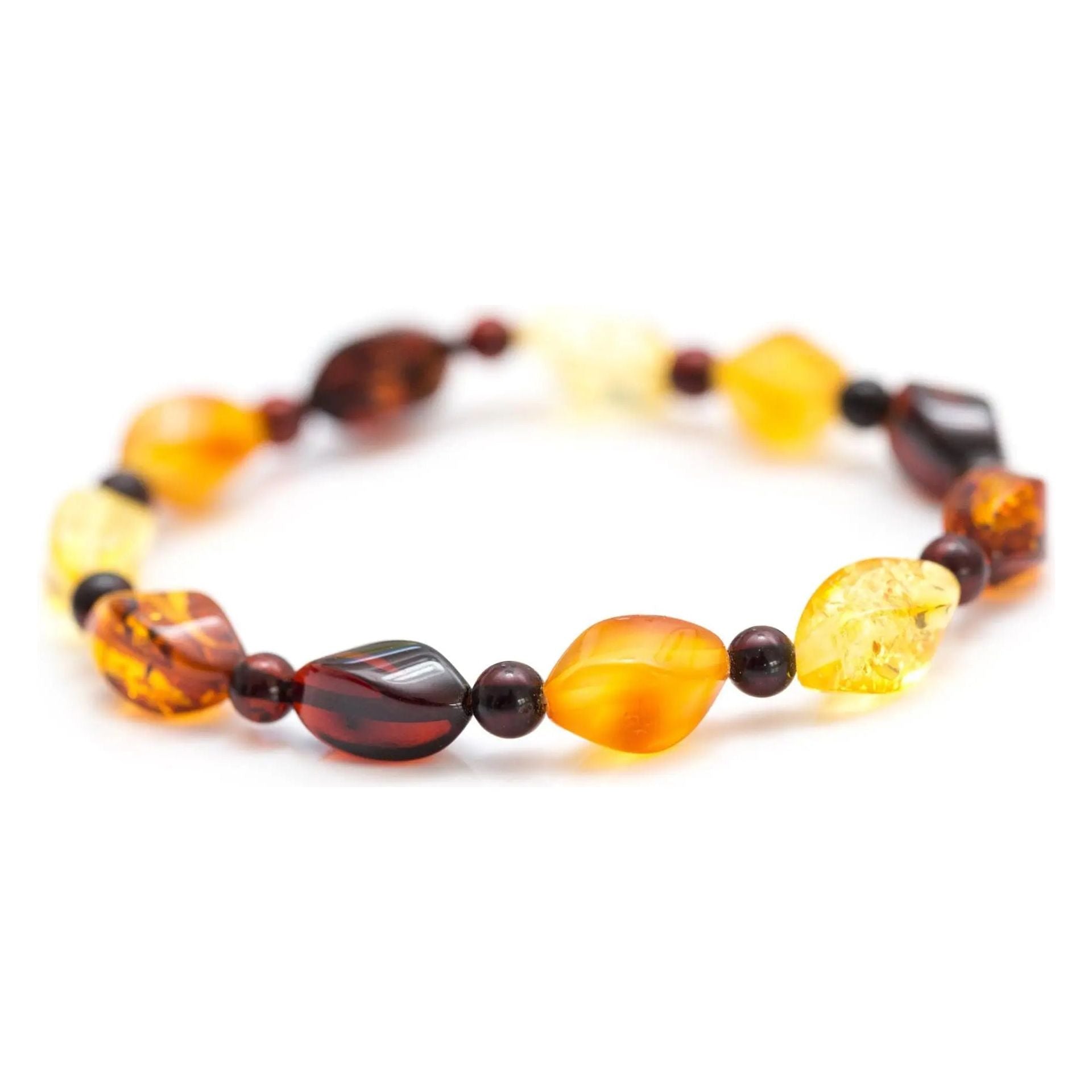 Elegant Multicolour Faceted Amber Bead Bracelet Spirit Journeys Gifts